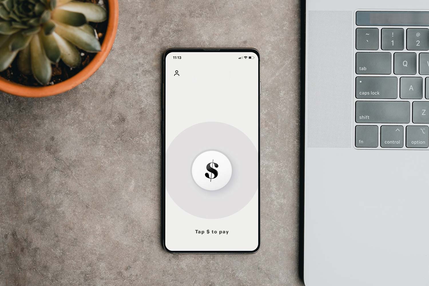 An app for making a payment